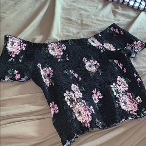 Off the shoulder flower top